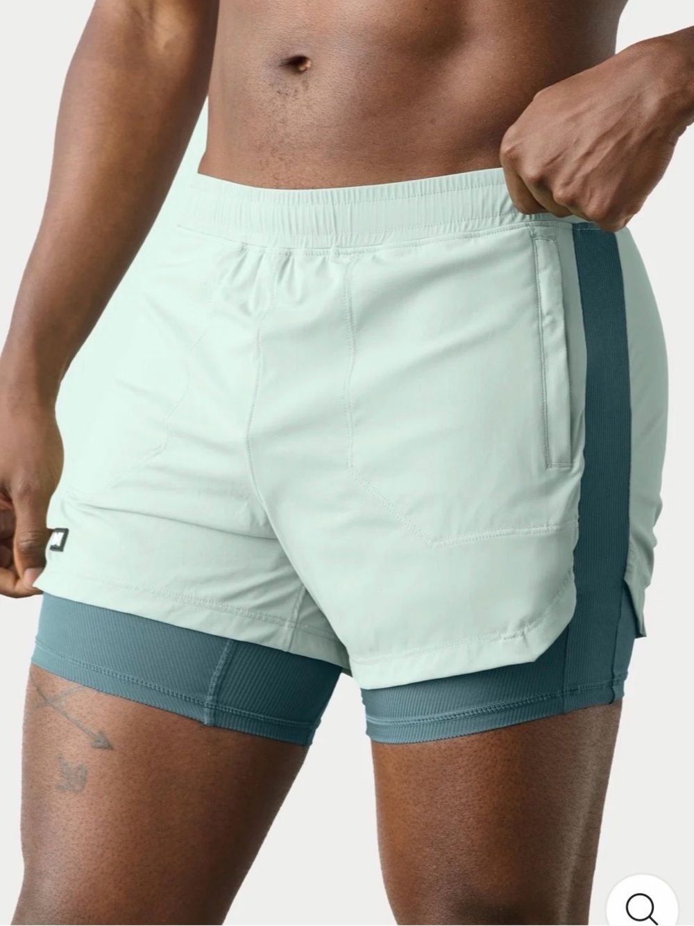 Awry Flex - Mint Shorts with Compression
